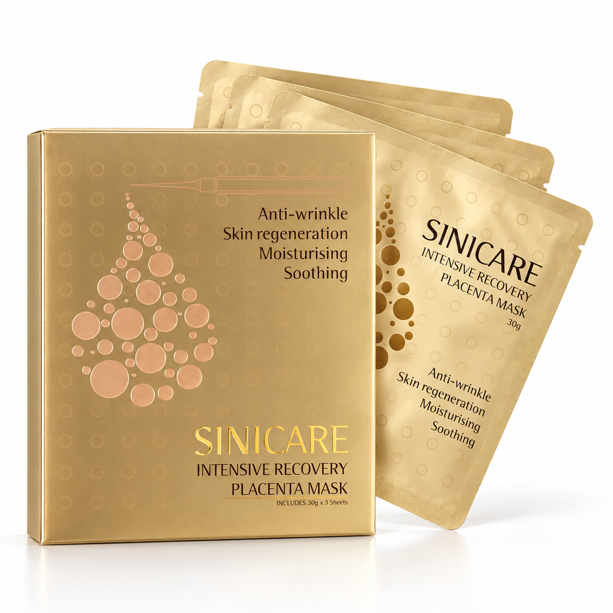 Sinicare Intensive Recovery Placenta Mask 5pcs