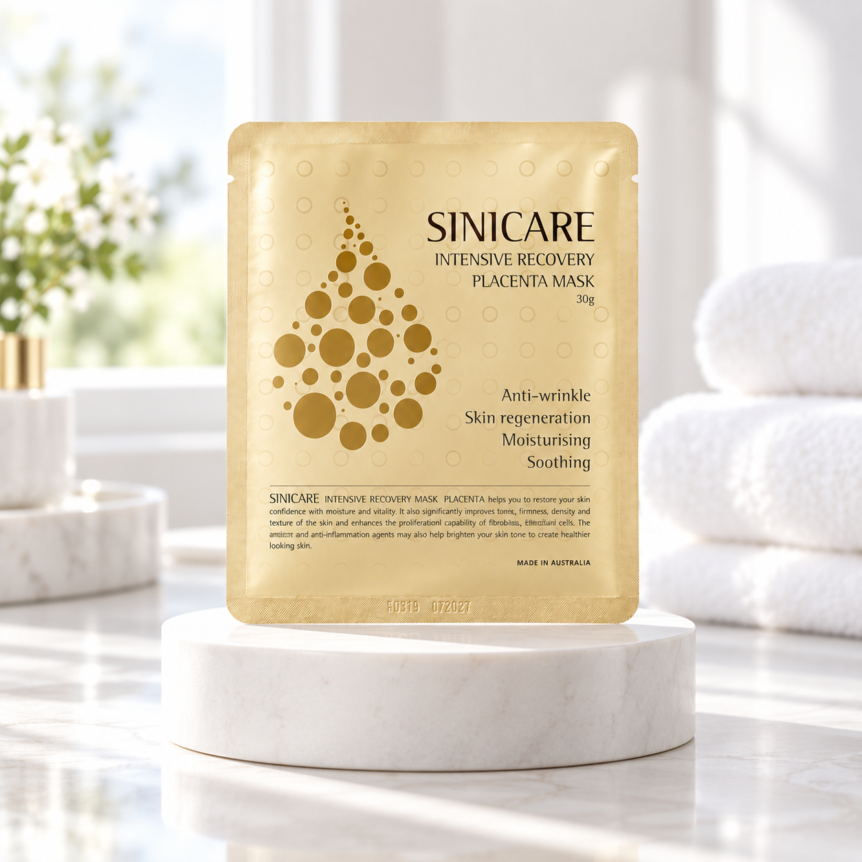 Sinicare Intensive Recovery Placenta Mask 5pcs