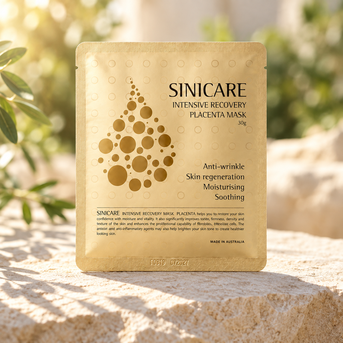 Sinicare Intensive Recovery Placenta Mask 5pcs