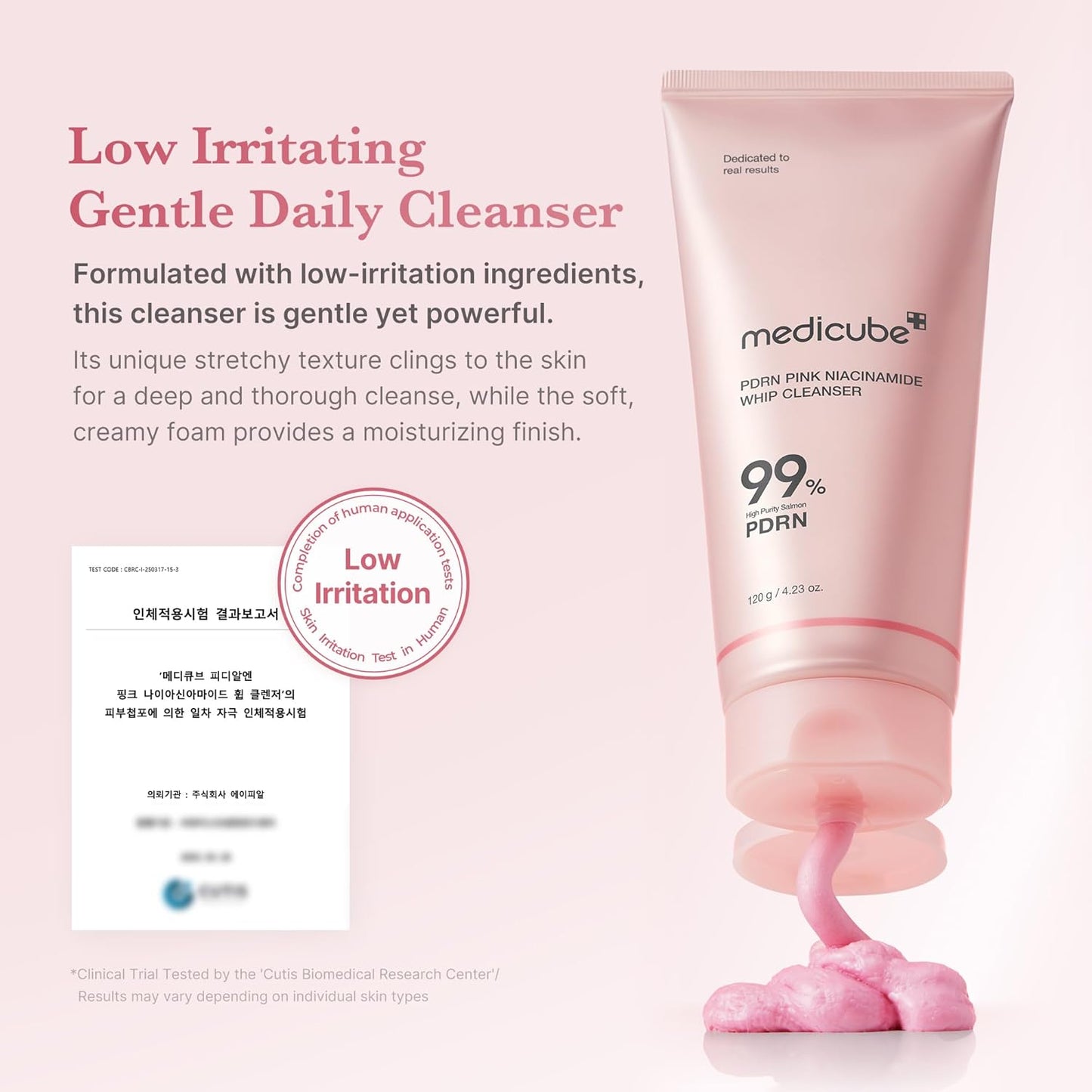 Medicube PDRN PINK NIACINEAMIDE WHIP CLEANSER 120g