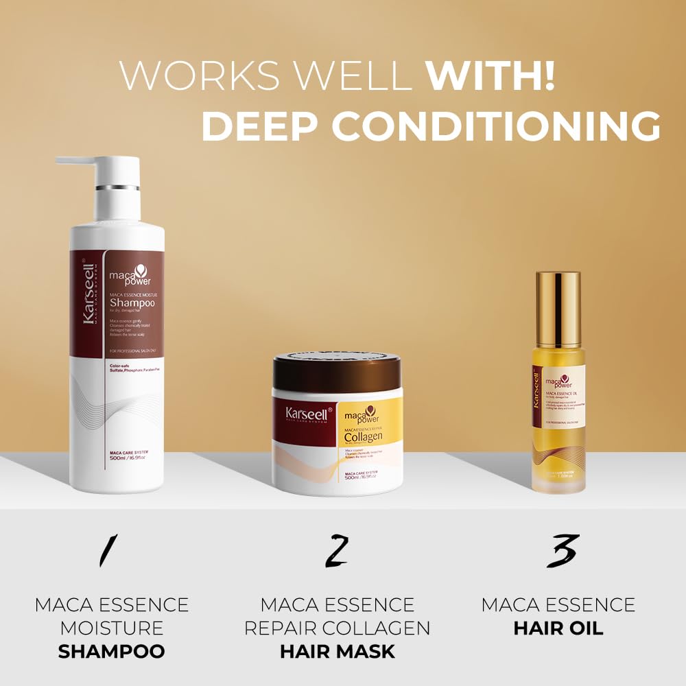 Karseell Collagen Hair Mask+Hair Shampoo+Argan Oil Set